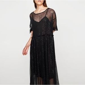 ZARA NWT Sequin Tulle Dress